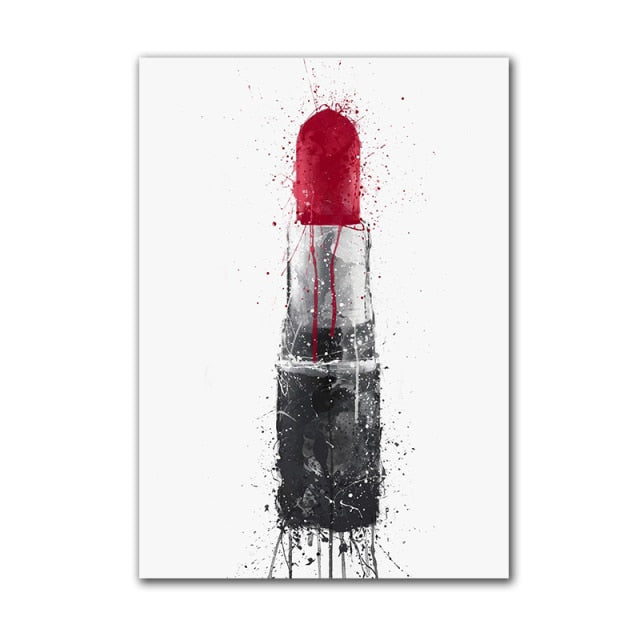 Modern Colorful Lipstick Wall Art Posters