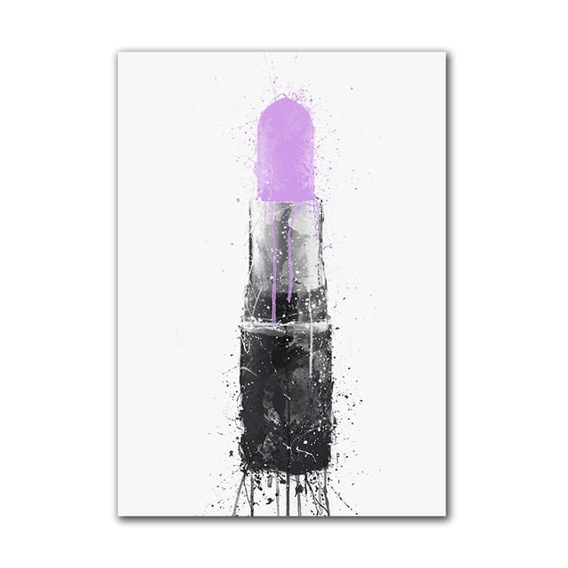 Modern Colorful Lipstick Wall Art Posters