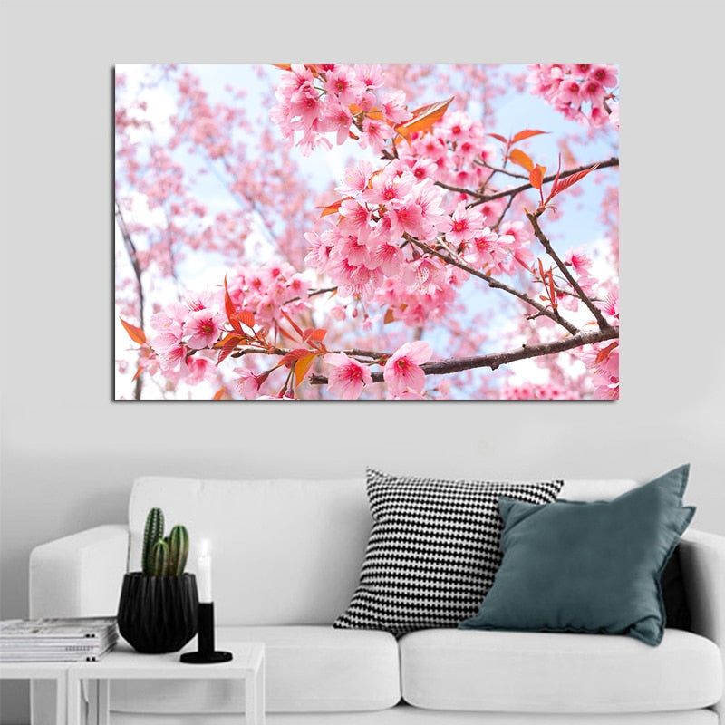 Peach Blossom Flowers Wall Art Prints Poster