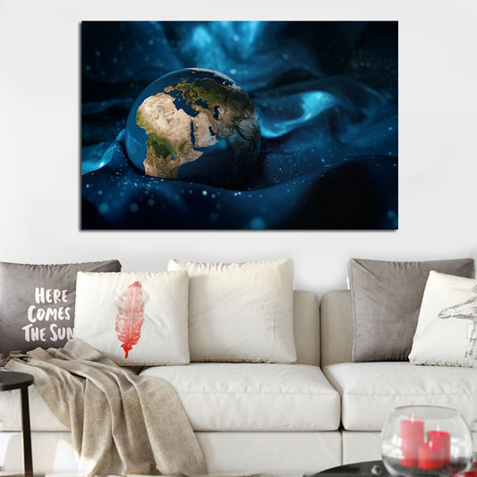 Modern Planet Earth  Canvas Wall Art Pictures For Living Room