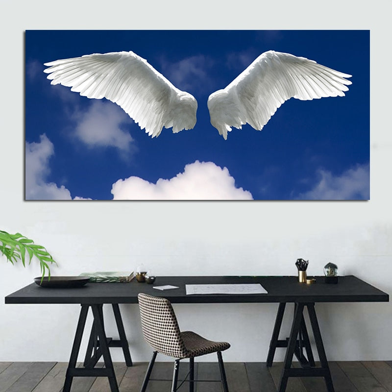 Angel Wings under the Blue Sky Wall Picture
