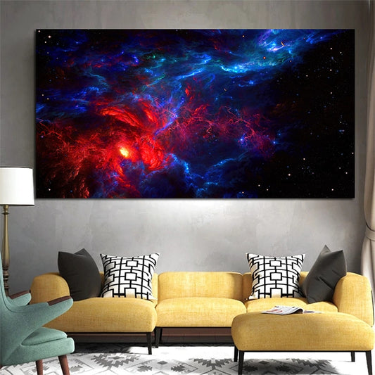 Nebula Clouds Star Canvas Wall Art