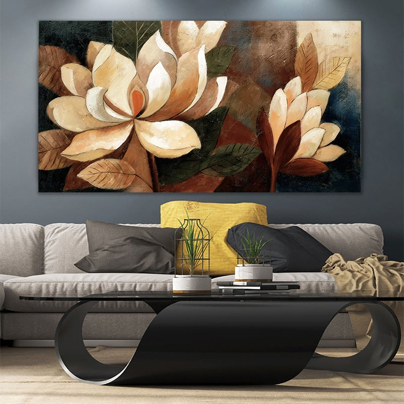French Vintage Flower Canvas Painting