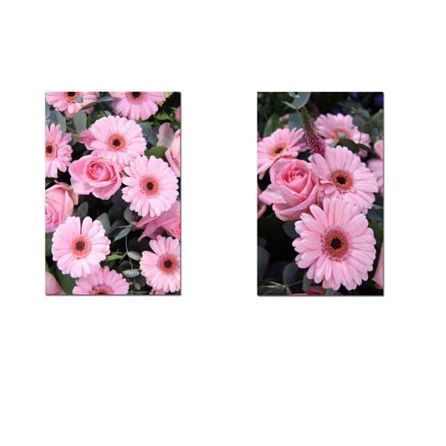 Wall Art Colorful Pink Flowers Canvas Painting