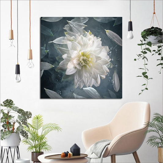 Lotus Flower Wall Art Canvas Painting
