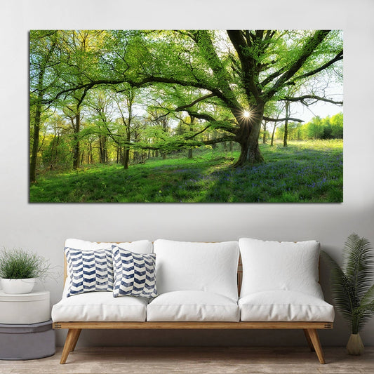 Green Forest Landscape Wall Art Print