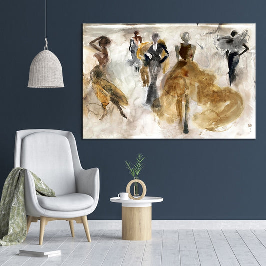 Creative Fashion Catwalk Wall Art Oil Painting Print