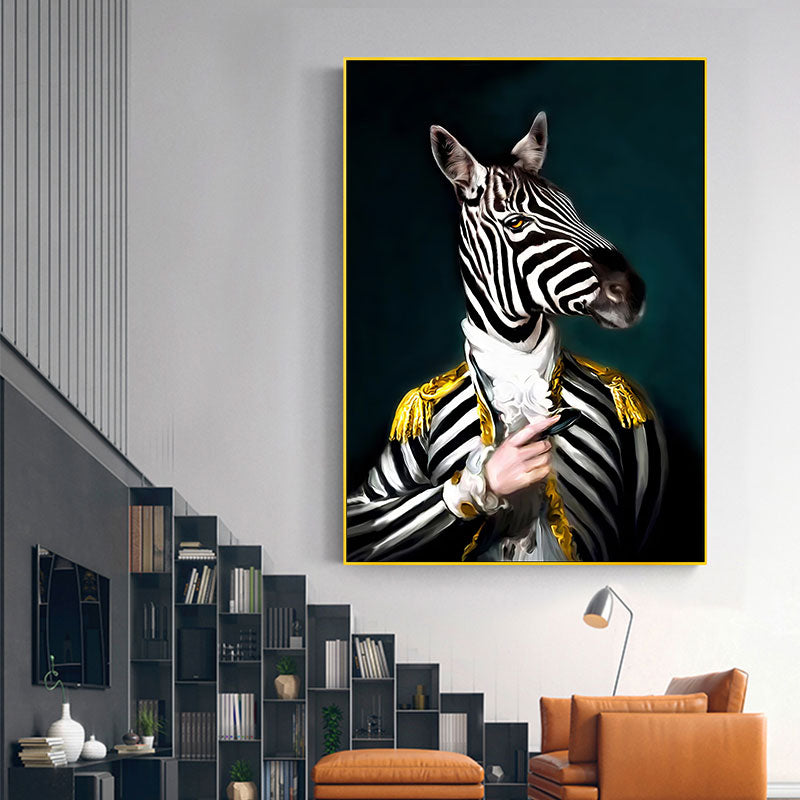 Gentleman Zebra in Tuxedo Wall Art