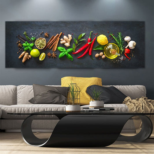 Kitchen Grains Spices Spoon Canvas Painting Posters