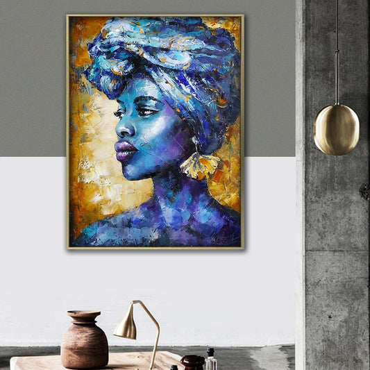 Black Beauty African Woman Canvas Wall Print