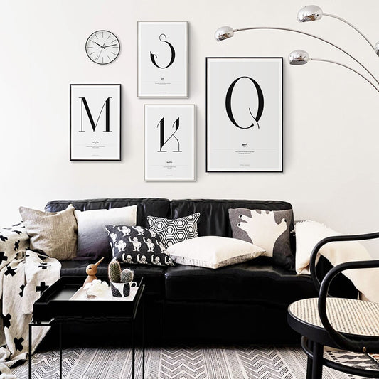 Nordic Alphabet Quotes N to Z Posters Canvas Wall Prints