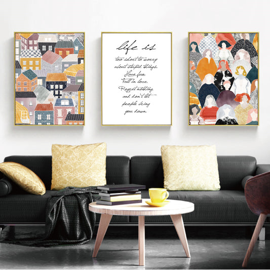 LIFE IS TOO SHORT Motivational Quote Canvas Print